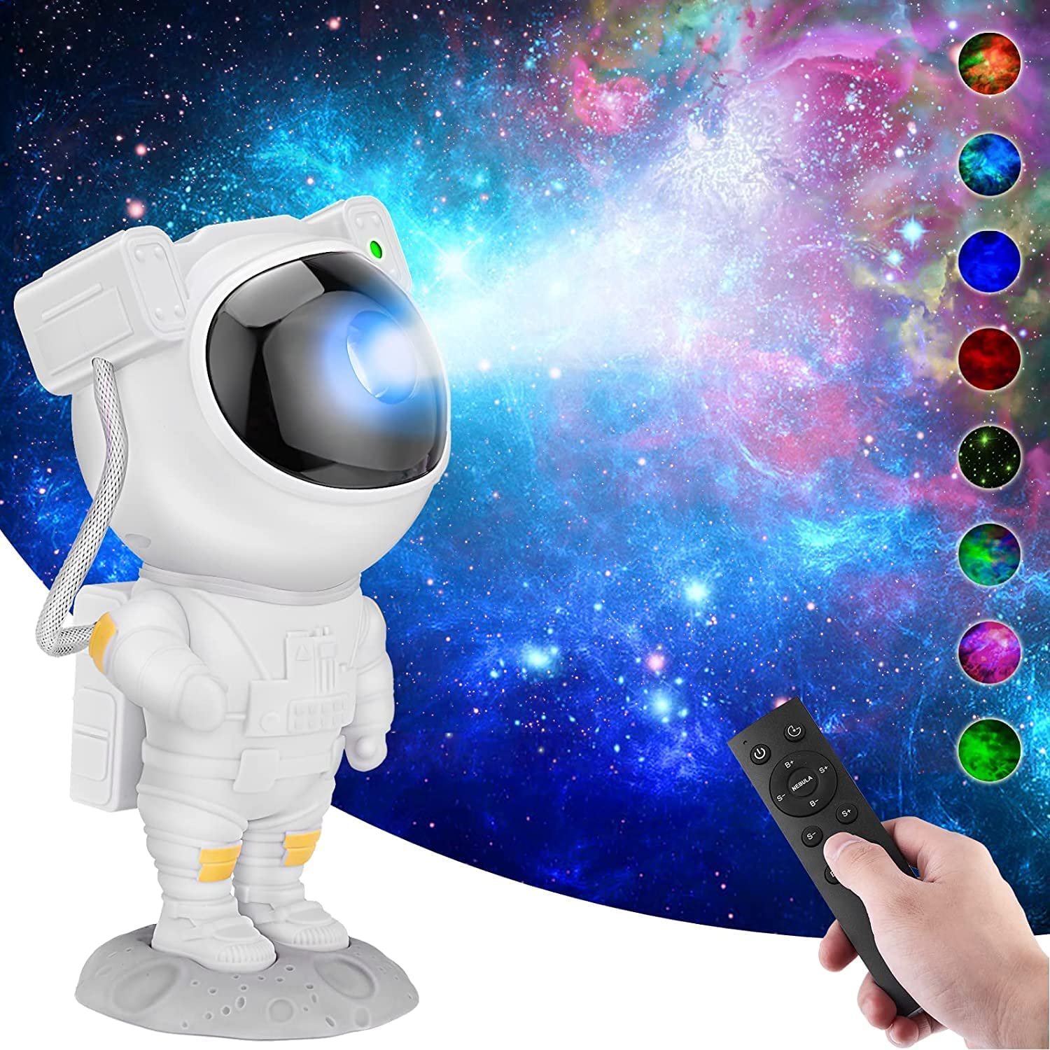 Astronaut Galaxy Projector with Remote Control Night Light for Gifts