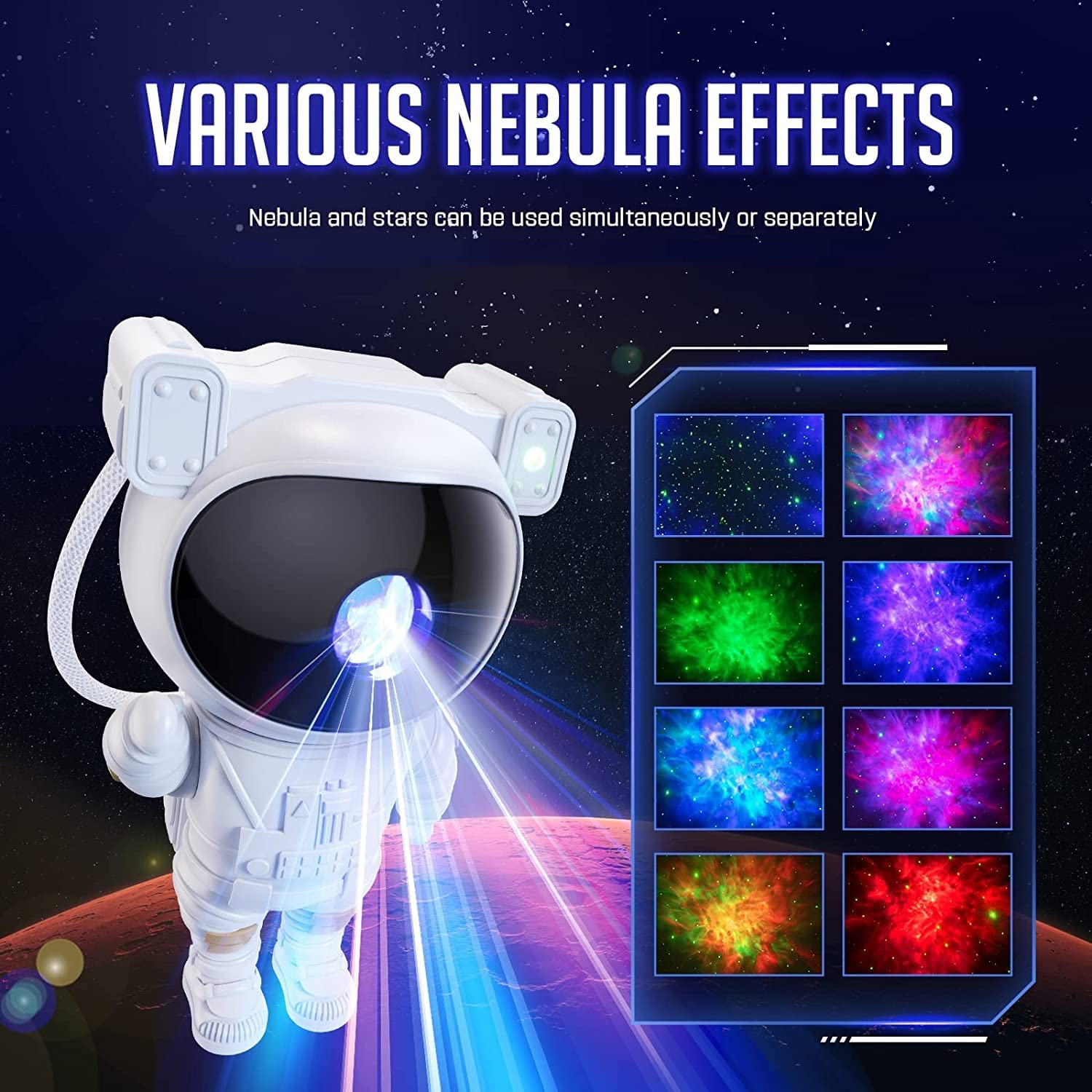 Astronaut Galaxy Projector with Remote Control Night Light for Gifts