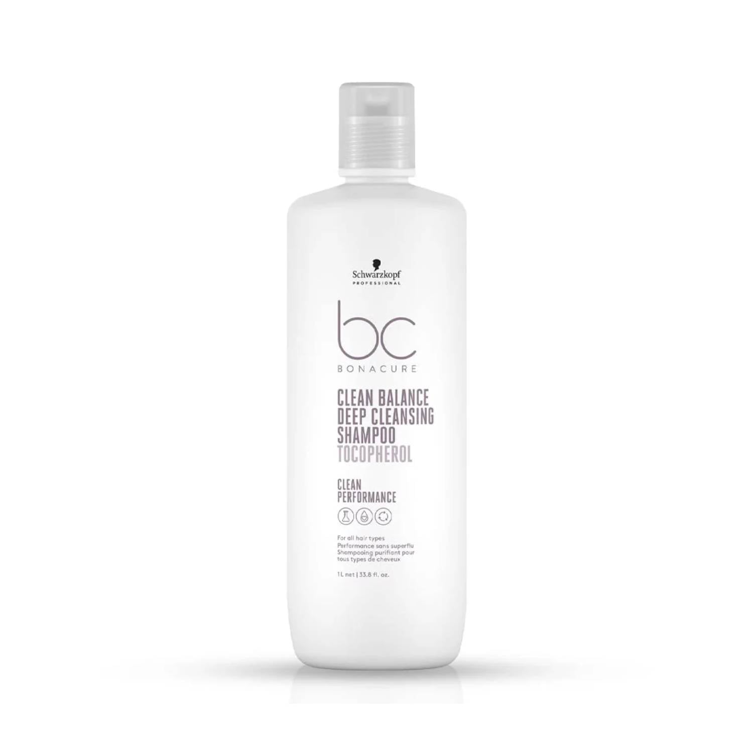 Schwarzkopf Professional Bonacure Clean Balance Deep Cleansing Shampoo with Tocopherol 1000 ml