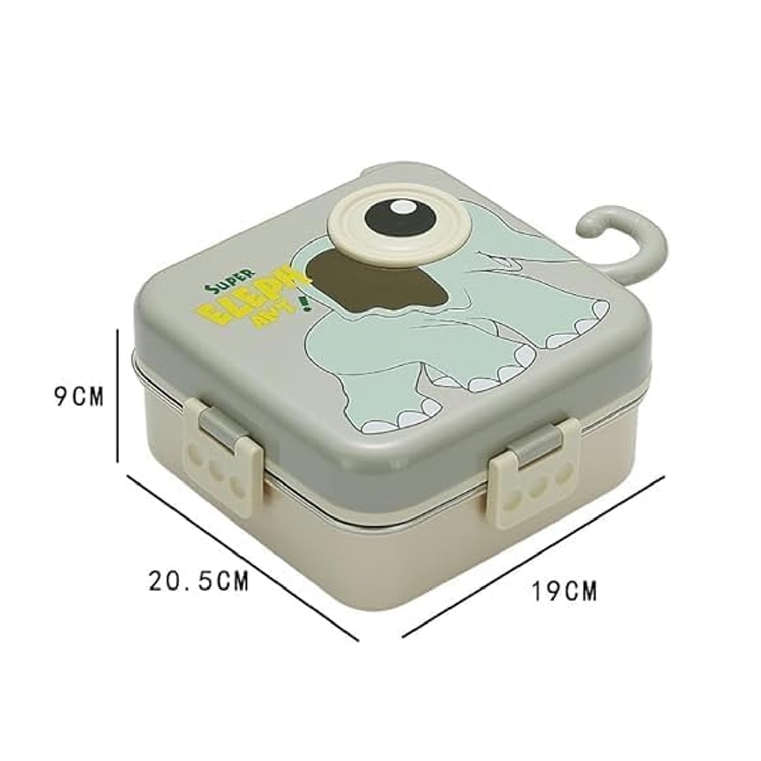 Elephant Design School Lunch Box Food Container 1120ml+70ml Stainless Steel Lunch Box for Kids