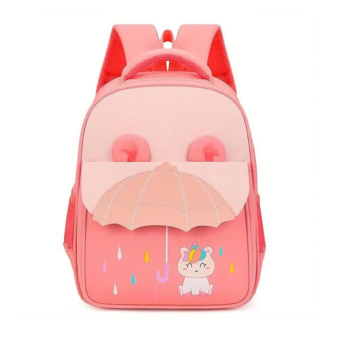 Playful Embossed Adventure Boys Girls Kids School Bag for Ages 2-5 Years - Unicorn