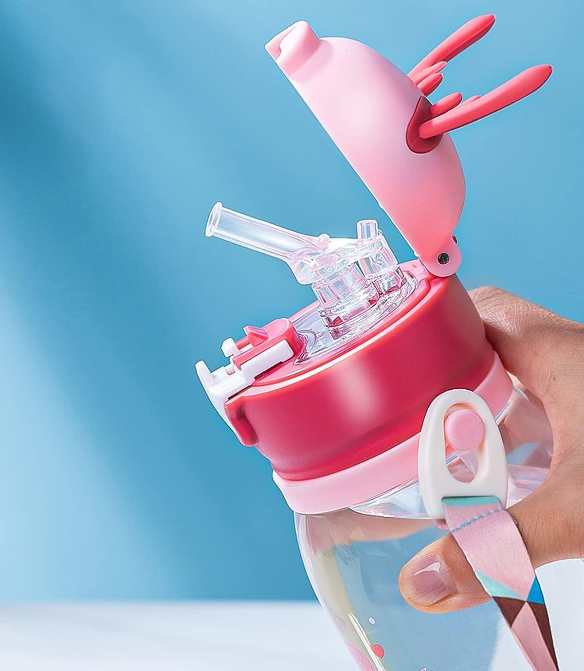 Water Bottle With Sipper For Kids Cute School For Girls/Boys - Green (600 Ml)