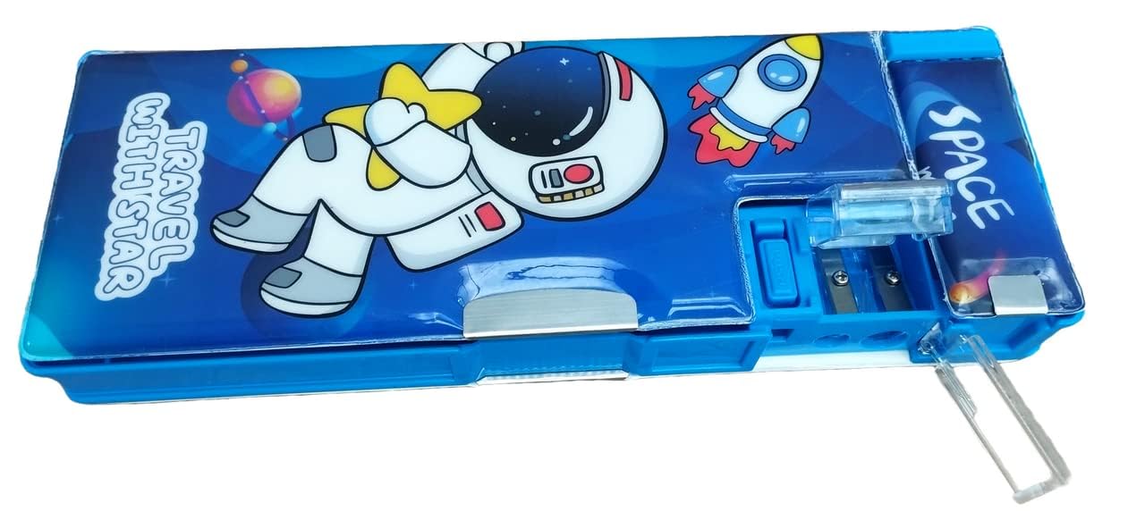 Pencil Box Dual Sharpener for School Kids - Space Man