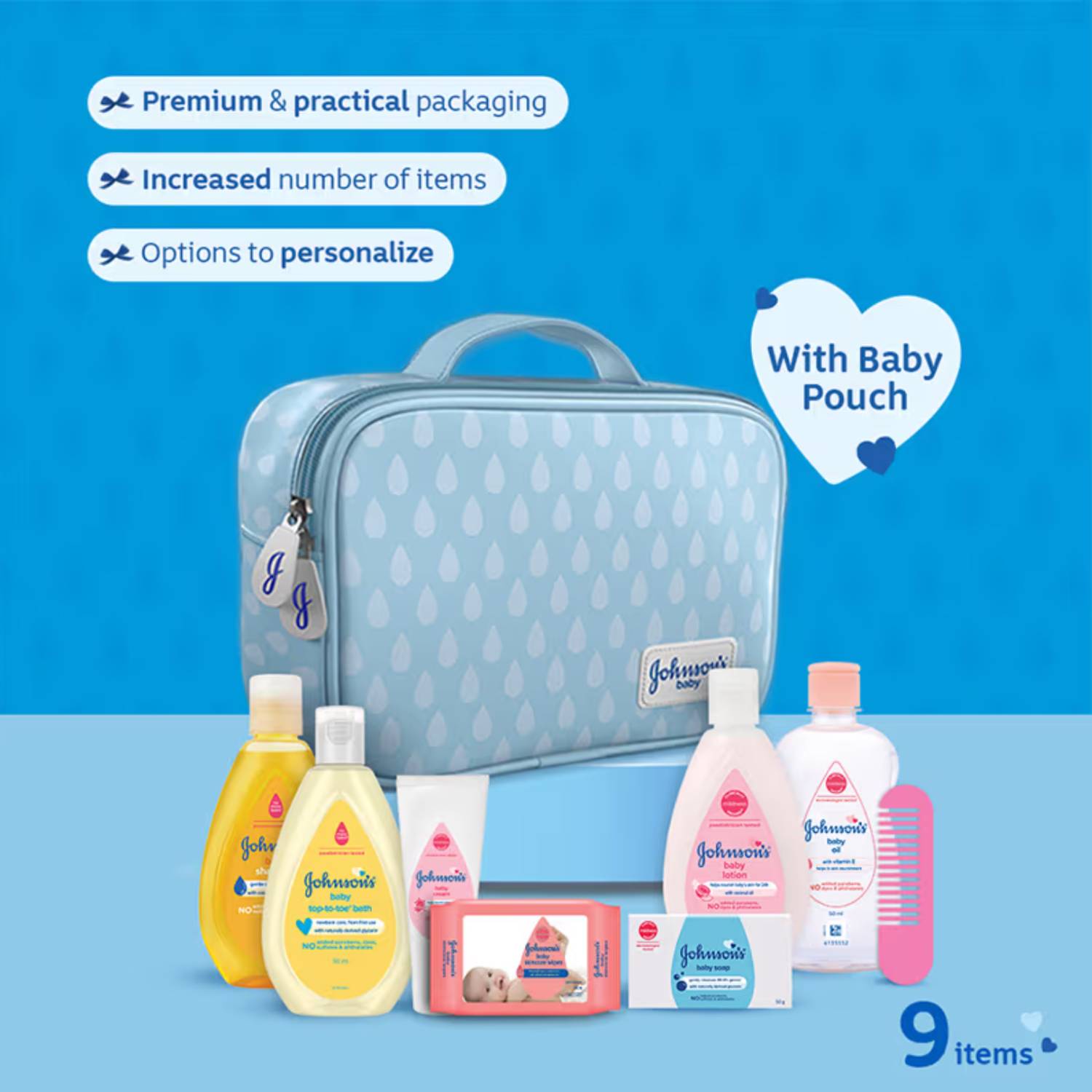 Johnson's Baby Gift Set Combination Pack of 9