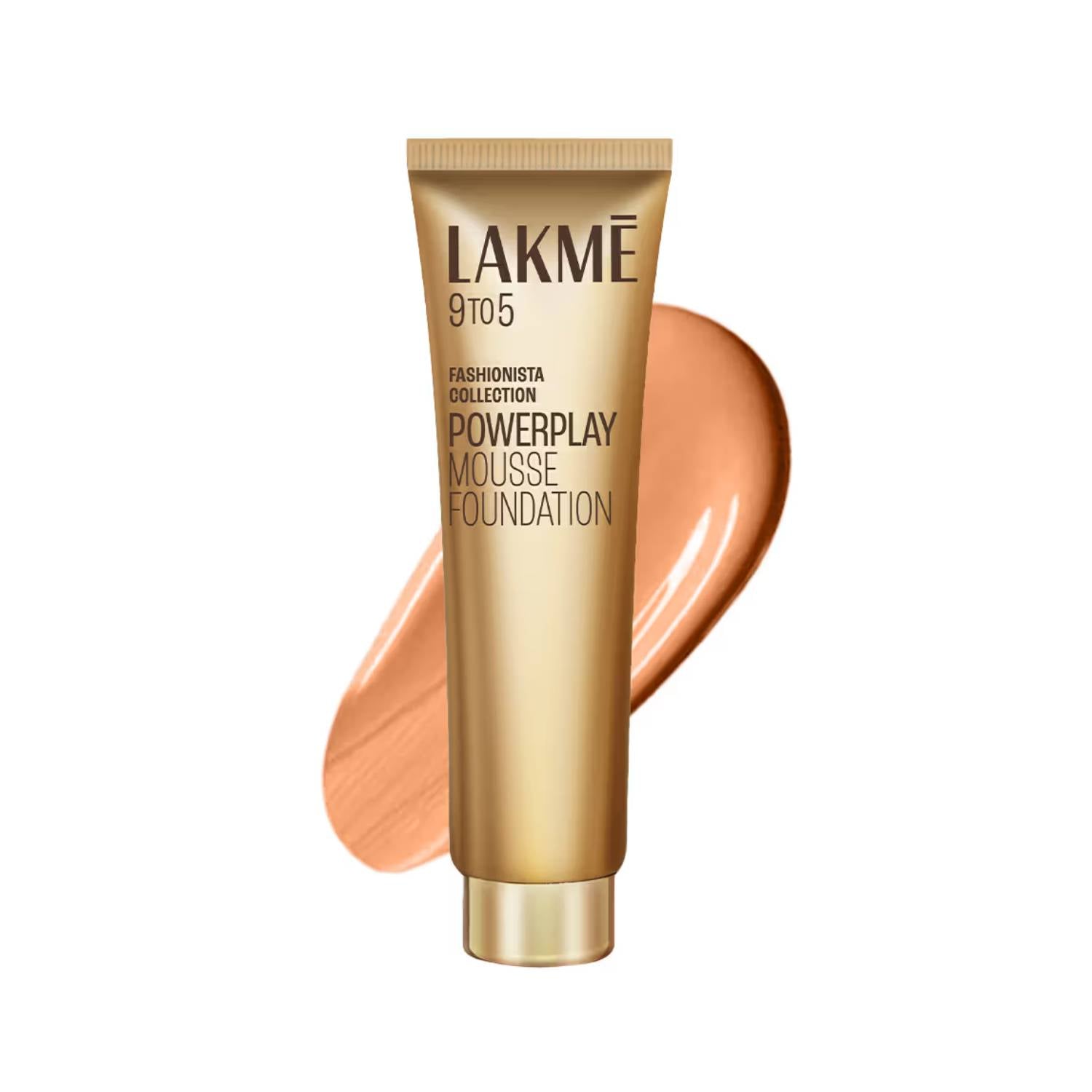 Lakme 9 to 5 Powerplay Mousse Foundation - Rose Ivory (25 g)