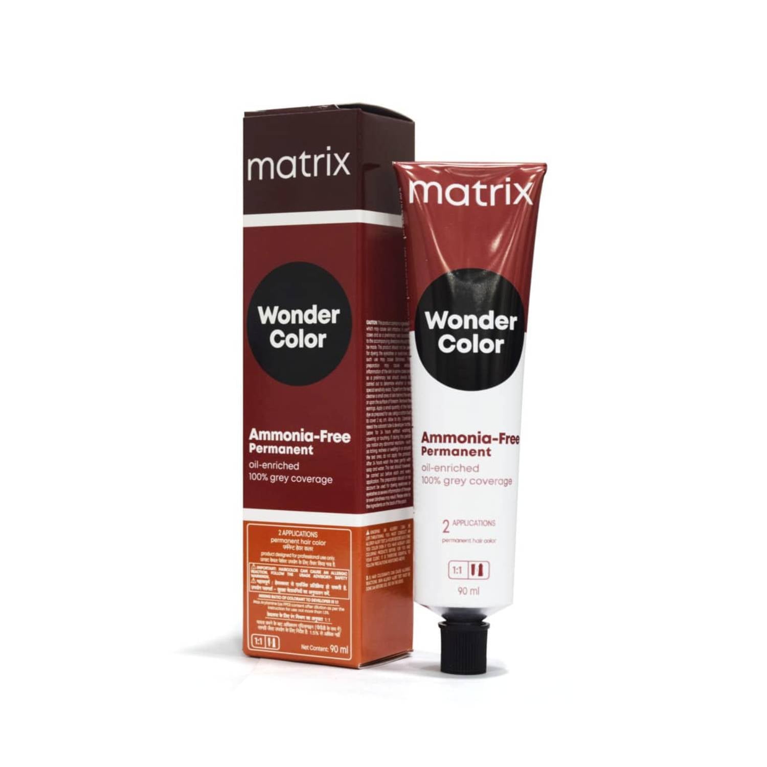 Matrix Wonder Color Ammonia Free Permanent Hair Color 4N Medium Brown 90G