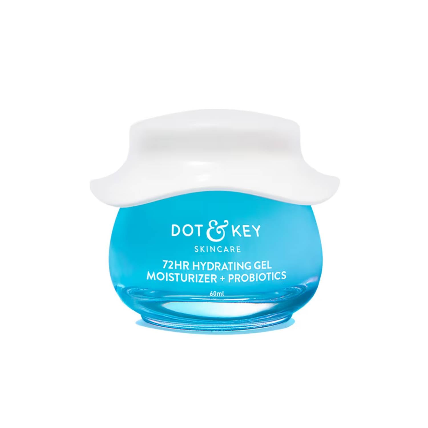 Dot & Key 72HR Hydrating Gel Face Moisturizer With Hyaluronic & Probiotics For Normal To Oily Skin (60ml)