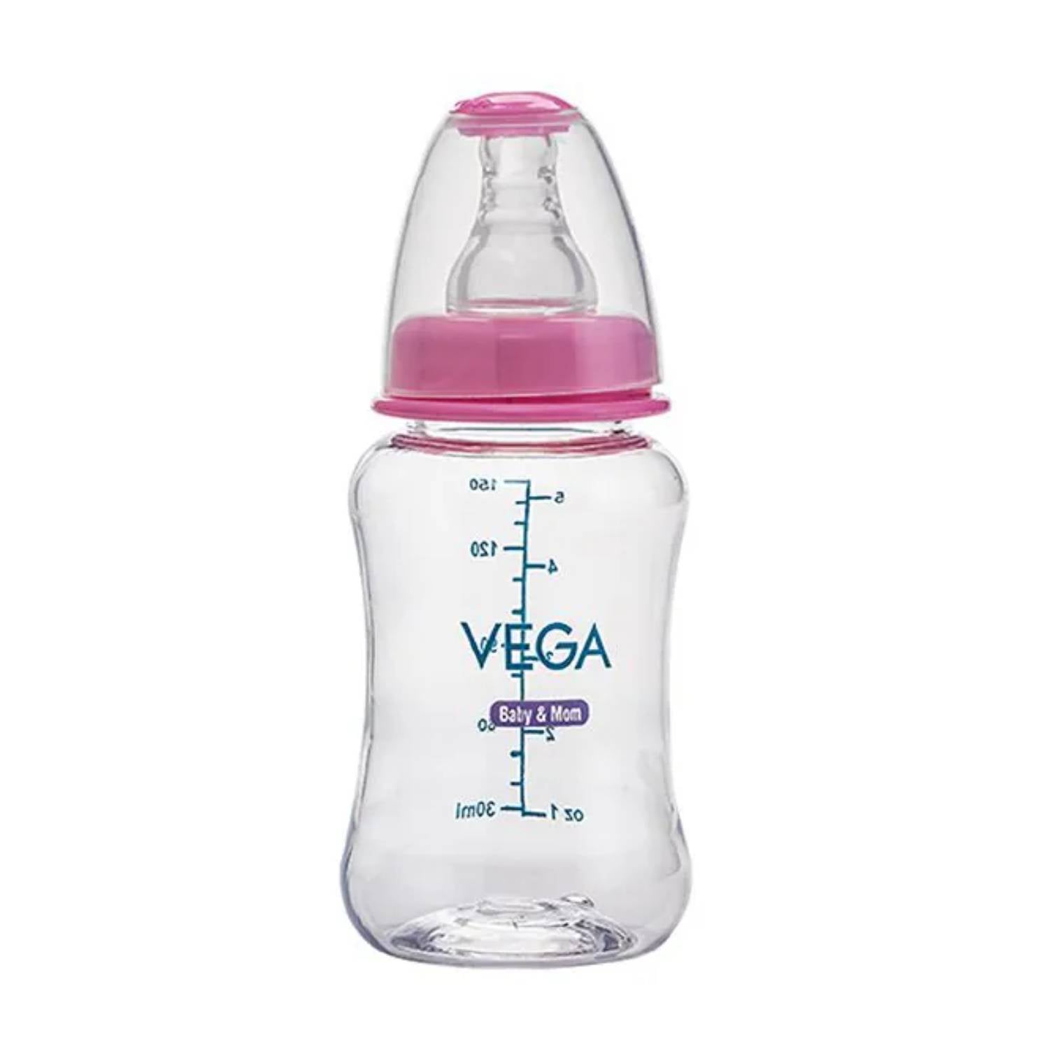 Vega Baby & Mom Tritan Feeding Bottle 150ml Regular Neck - Pink - VBFB3-01