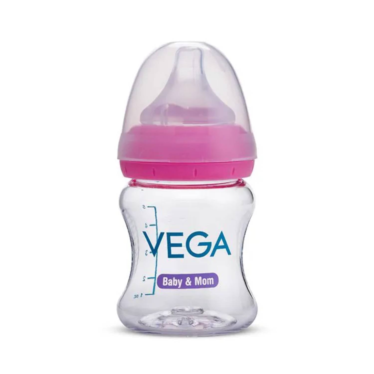 Vega Baby & Mom Tritan Feeding Bottle 150ml Wide Neck - 0+ Months Pink - VBFB4-01