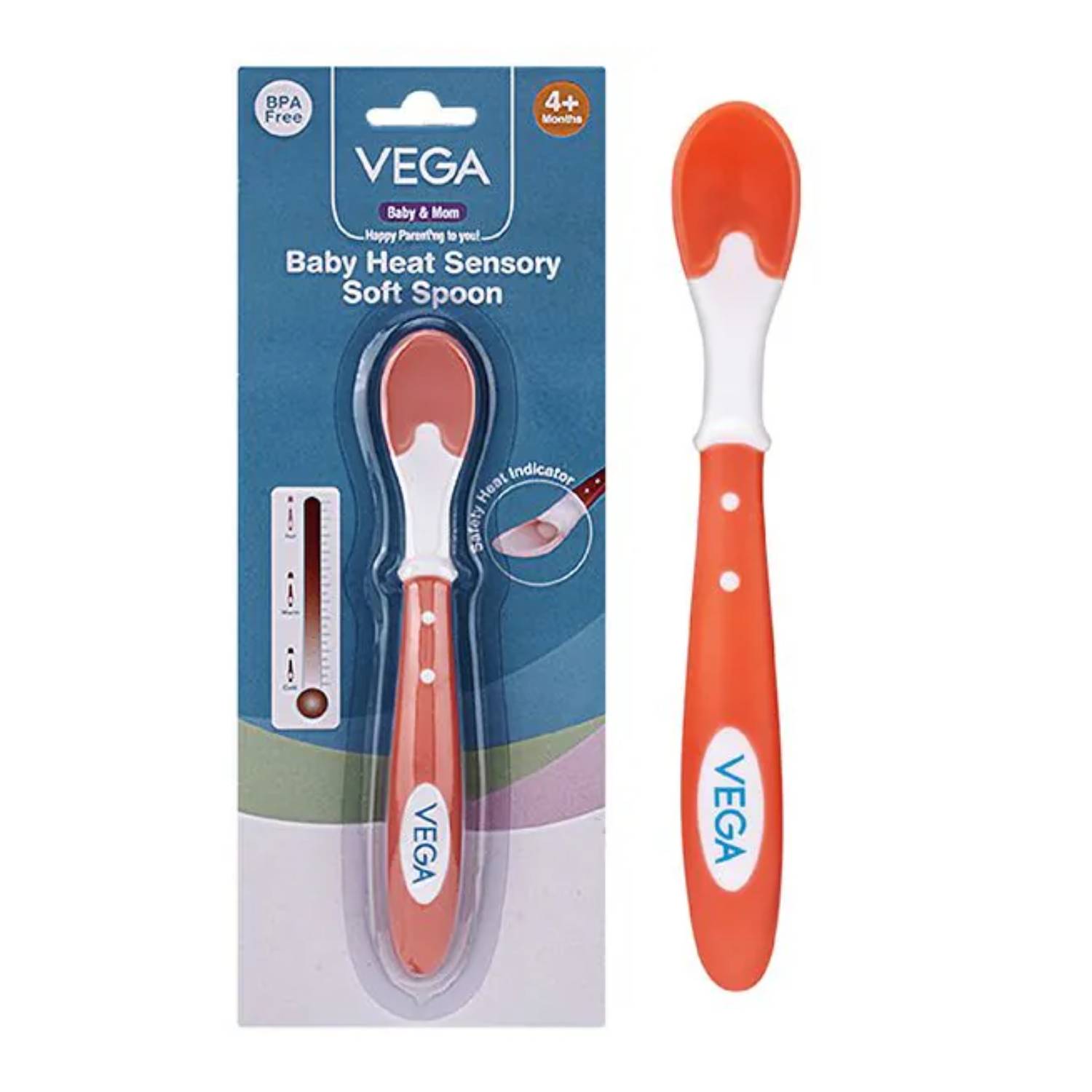 Vega Baby & Mom Heat Sensory soft Weaning spoon - VBWA3-03