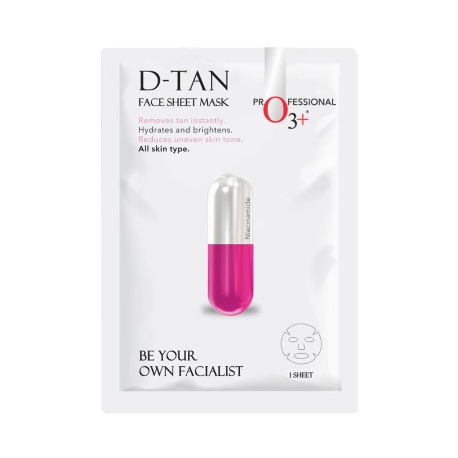 O3+ Facialist Dtan Face Sheet Mask With Niacinamide (30ml)