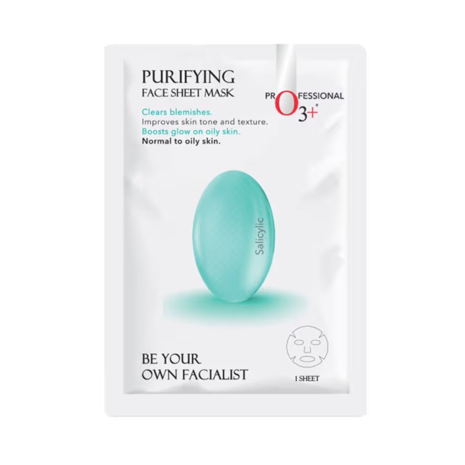 O3+ Facialist Purifying Face Sheet Mask With Salicylic (30g)