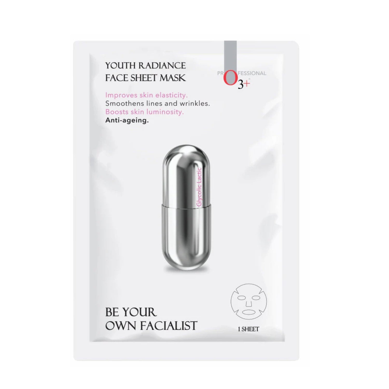 O3+ Facialist Youth Radiance Sheet Mask With Glycolic (30gm)