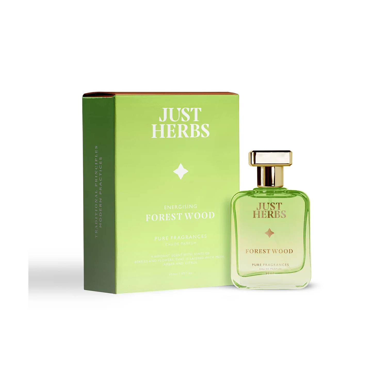 Just Herbs Energising Forest Wood Eau De Perfume (50ml)