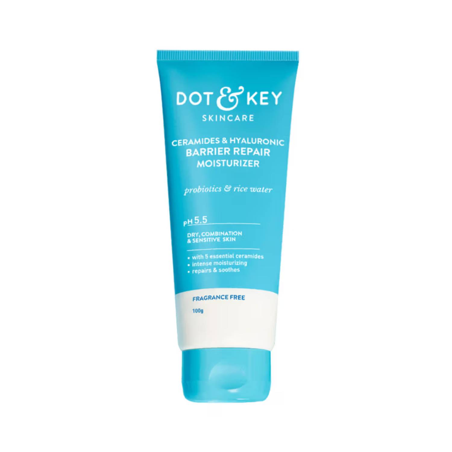 Dot & Key Hyaluronic + Ceramide Barrier Repair Hydrating Face Moisturizer Ph 5.5 Cream, Normal To Dry Skin (100g)
