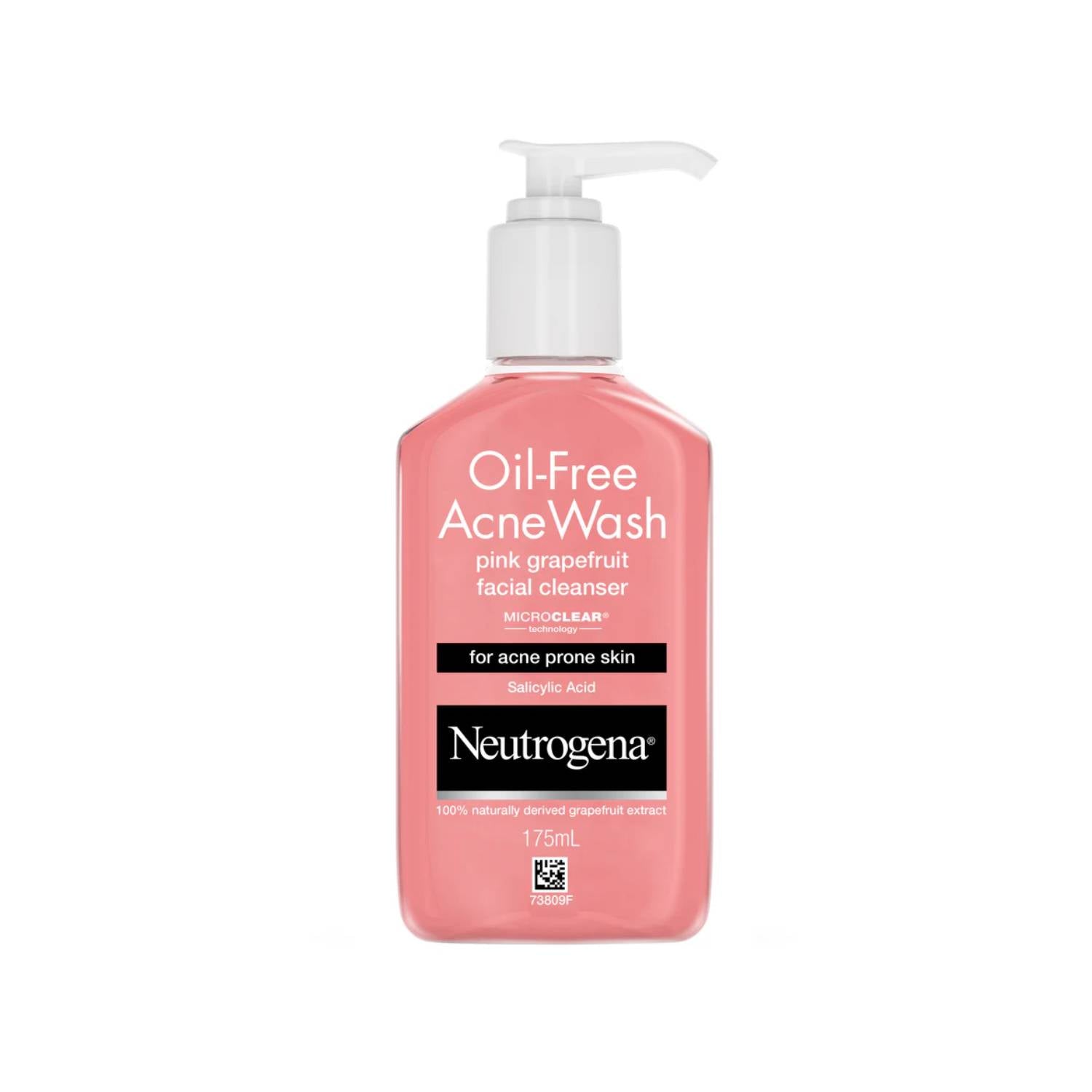 Neutrogena Oil Free Acne Wash Grapefruit Face Cleanser with Salicylic Acid for Acne Prone, Oily Skin (175ml)