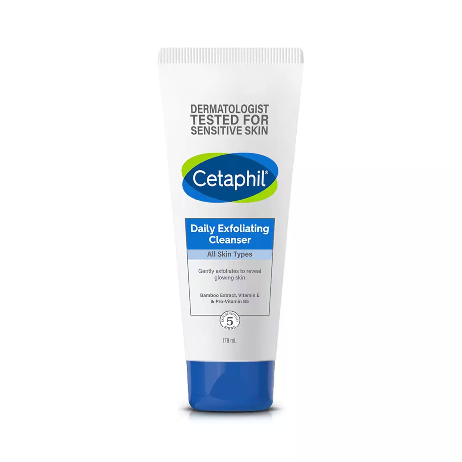 Cetaphil Daily Exfoliating Cleanser with Vit E and B5 All Skin Types Dermatologist Tested (178ml)