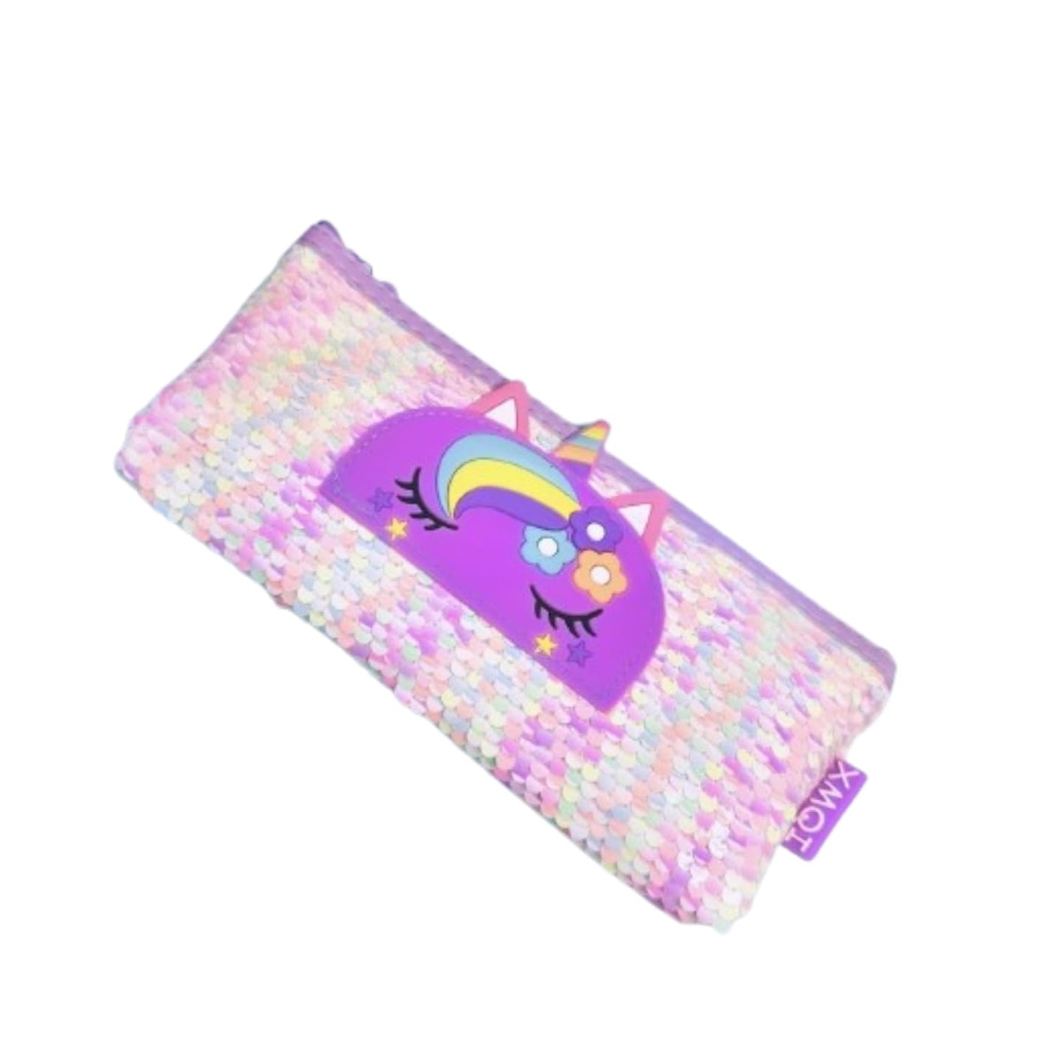 Cartoon Canvas Open Zipper Pencil Case Pen Pouch Holder For Kids Gift Girls & Boys