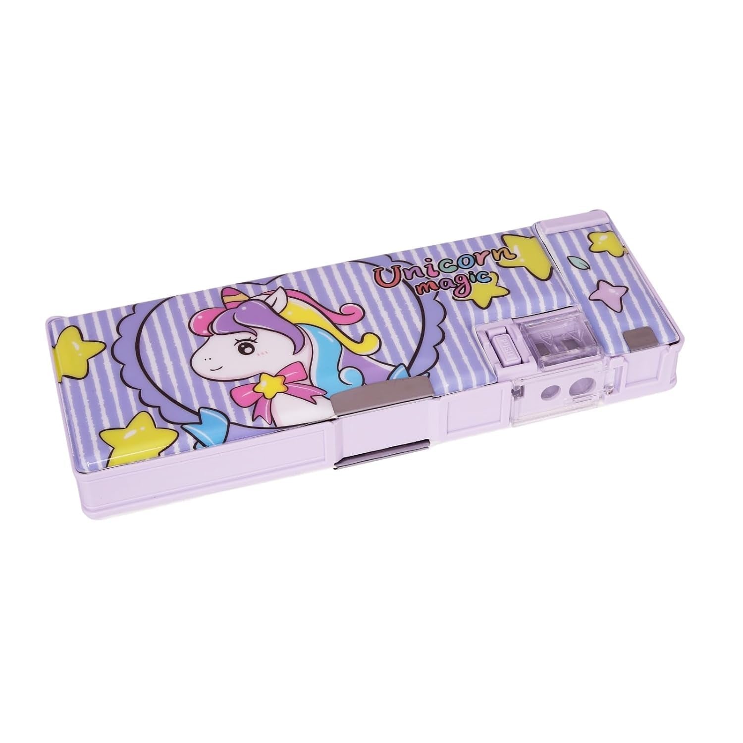 Pencil Box Dual Sharpener for School Kids - Unicorn Magic