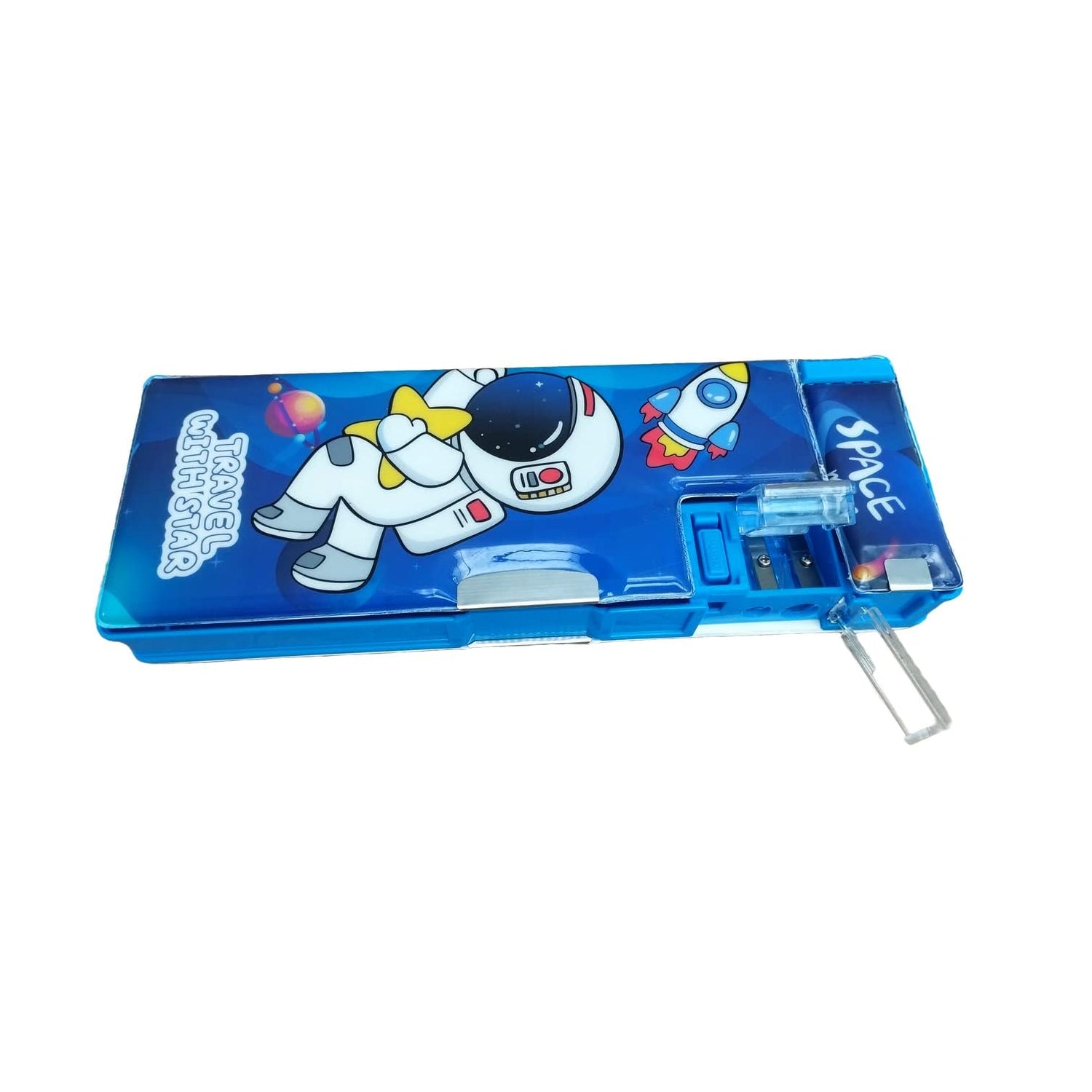 Pencil Box Dual Sharpener for School Kids - Space Man