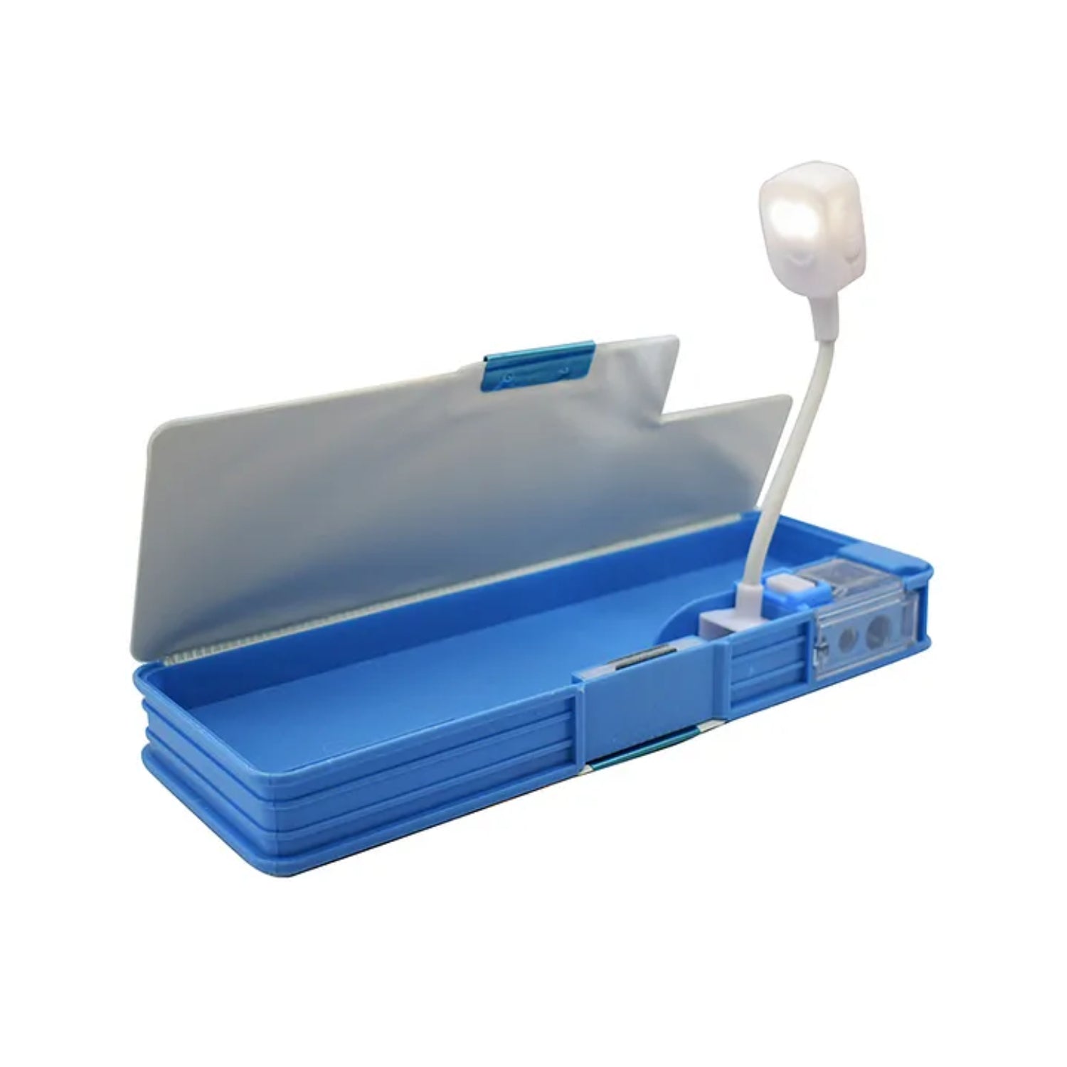 Pencil Box with LED Light and Dual Sharpener for School Kids - Dino