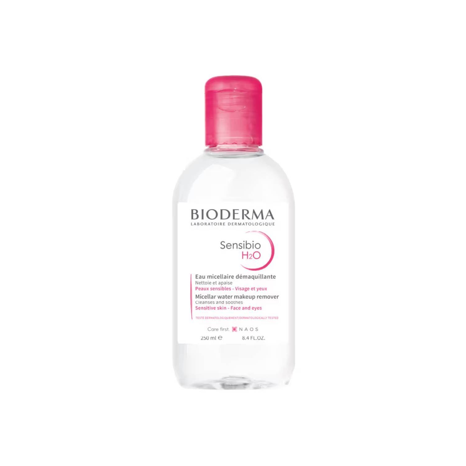 Bioderma Dermatological Micellar Water Sensibio H2O - Gently Removes Makeup Prevents Clogged Pores (250ml)