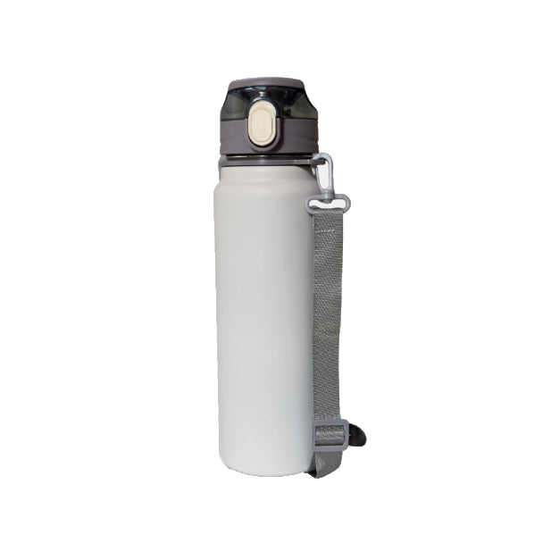 Stainless Steel Vacuum Insulated Water Bottle, 13 hrs Hot & 15 Hrs Cold Thermos - Grey 800ML