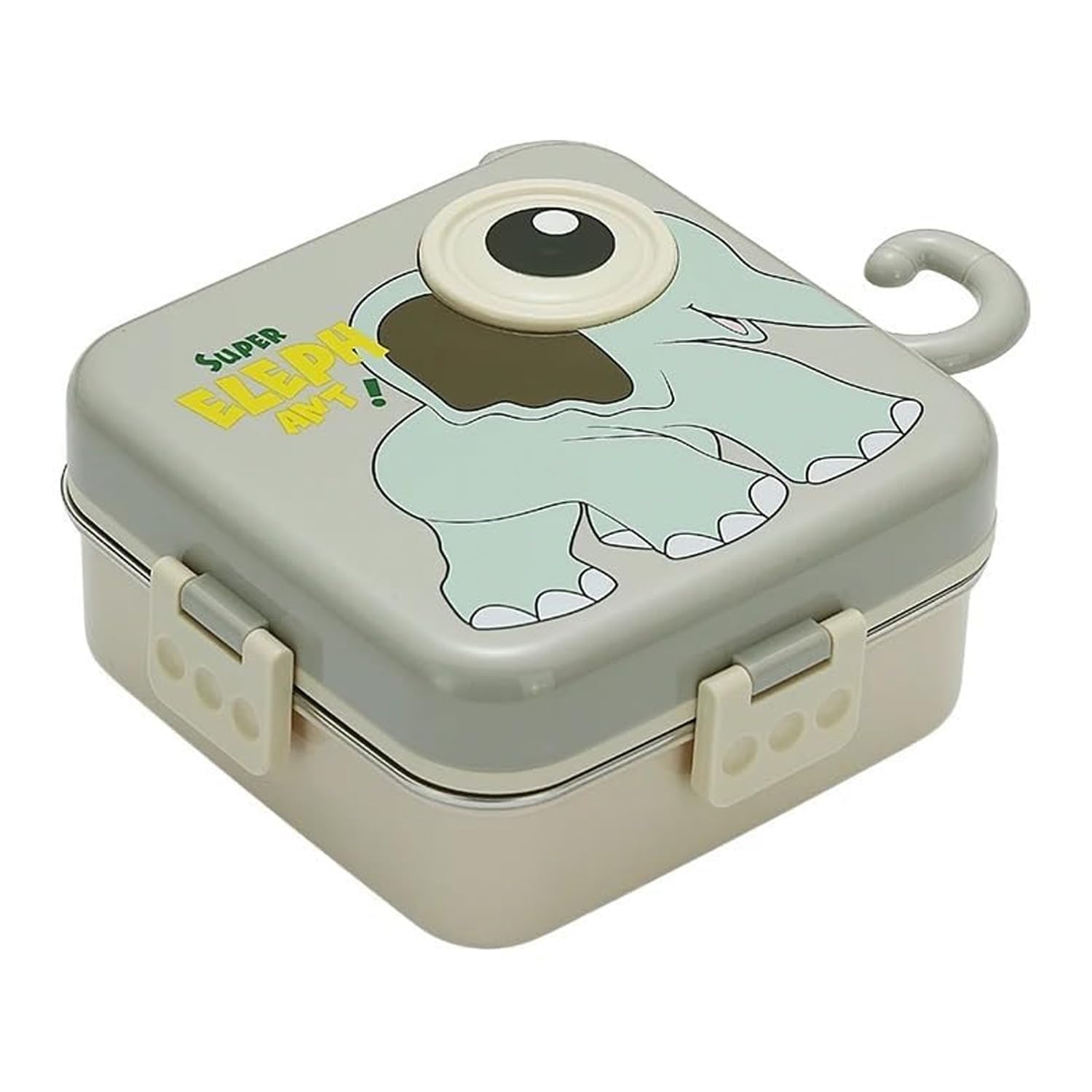 Elephant Design School Lunch Box Food Container 1120ml+70ml Stainless Steel Lunch Box for Kids