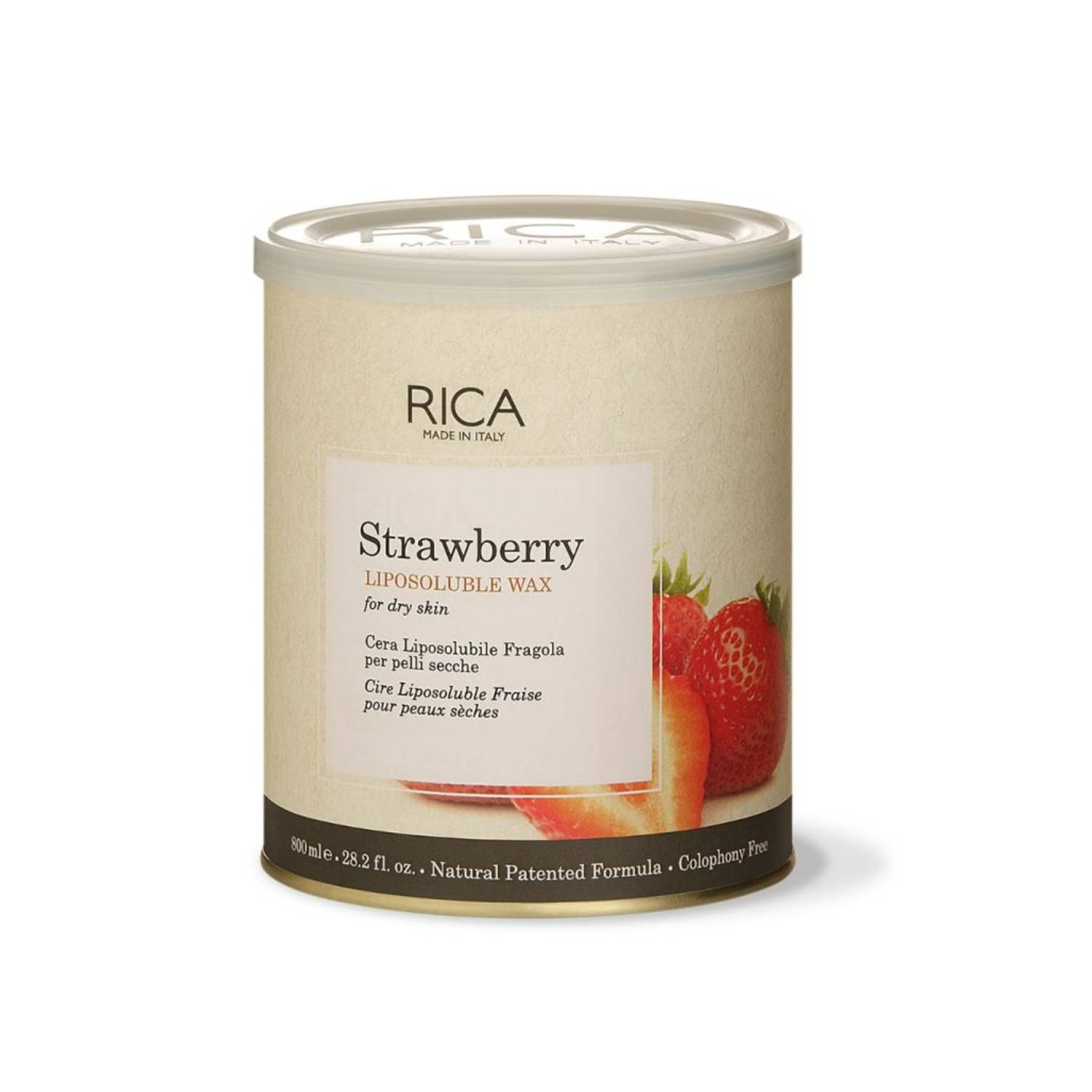 Rica Strawberry Wax For Dry Skin 800Ml