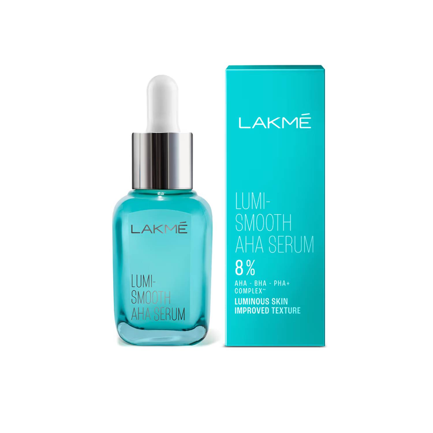 Lakme 8% AHA-BHA-PHA+ Complex Lumi Smooth Serum For Luminous Skin 1.5% Salicylic Acid & Lactic Acid (30ml)