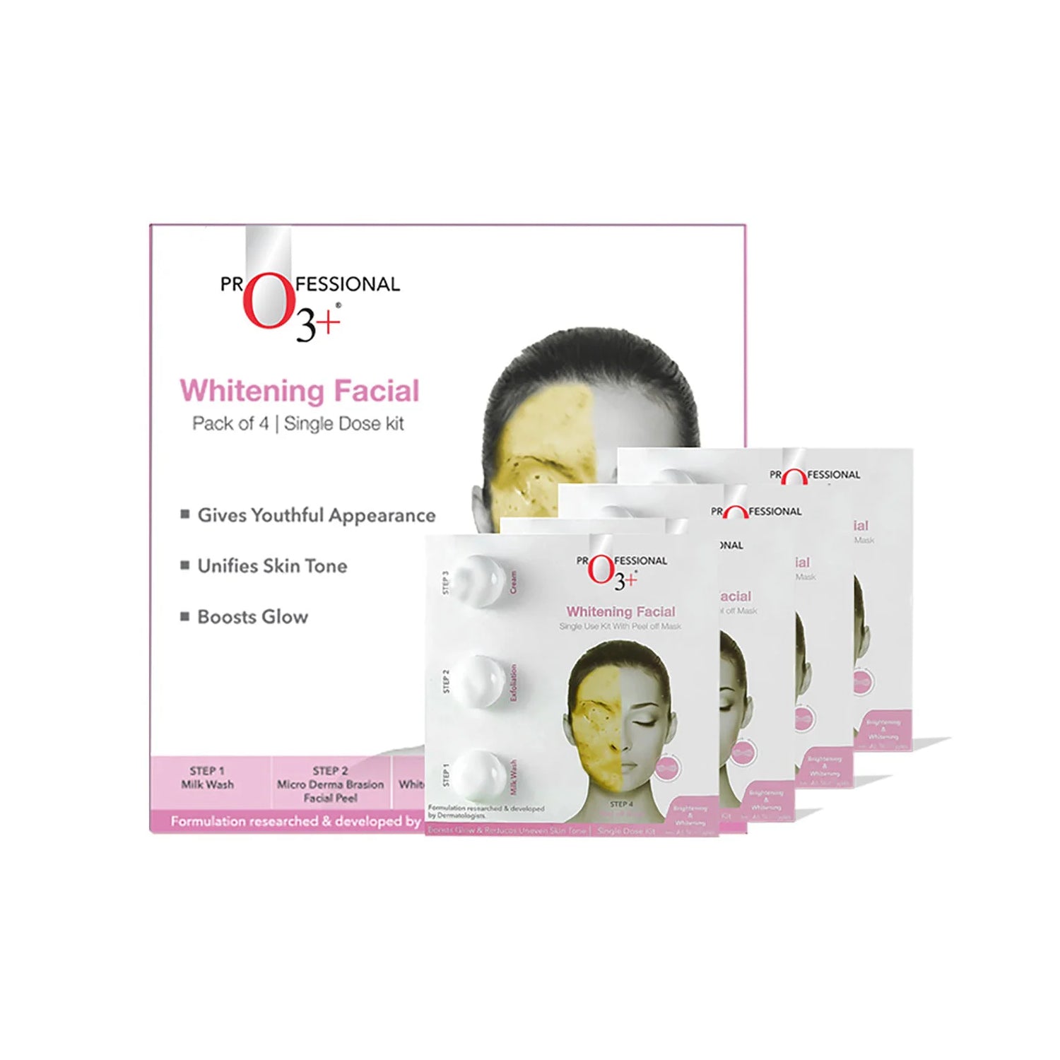 Whitening Facial Kit Pack of 4 for Dull Skin (180gm)