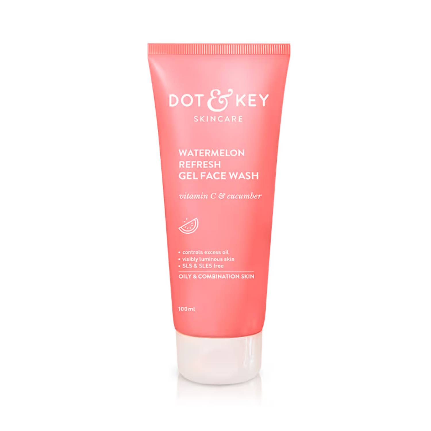 Dot & Key Watermelon & Vitamin C SuperGlow Gel Face Wash For Glowing Skin & Spots Reduction (100ml)