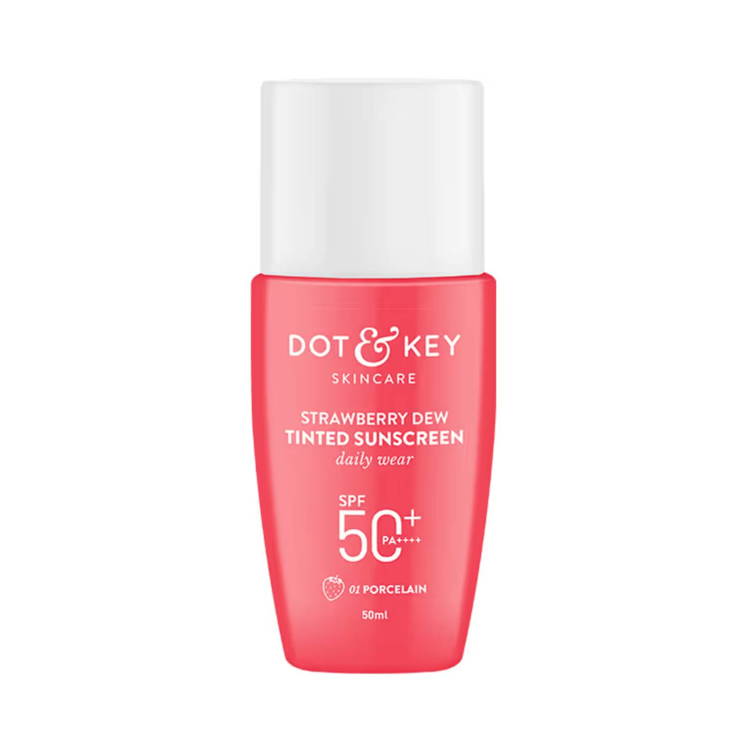 Dot & Key Strawberry Dew Tinted Sunscreen SPF 50+ PA++++ With Niacinamide - 01 Porcelain (50ml)