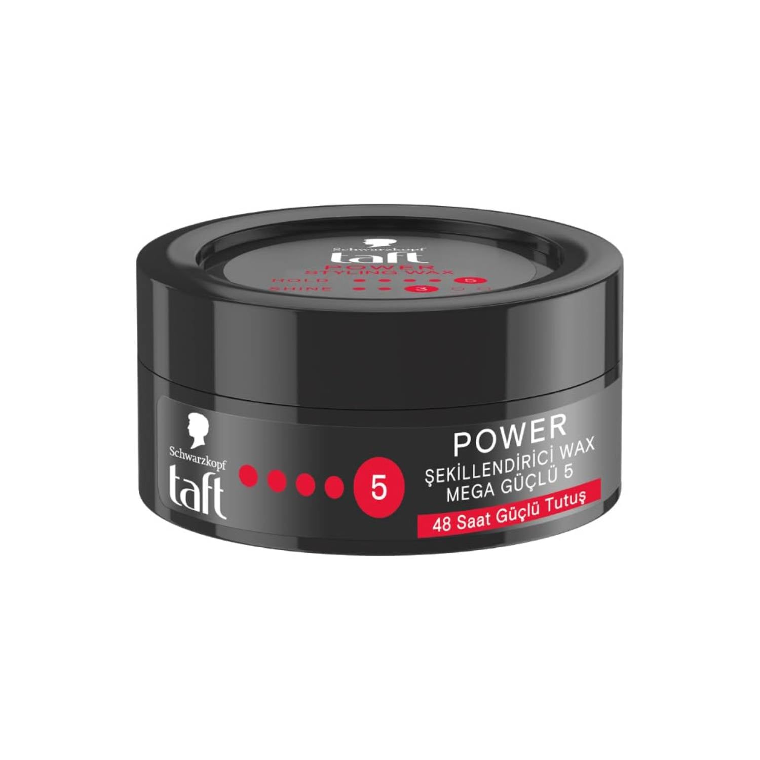 Schwarzkopf TAFT Power Hair Wax For Luminous Shine And Glossy Hair, Hold 5 Lasts 48 Hours (75ml)