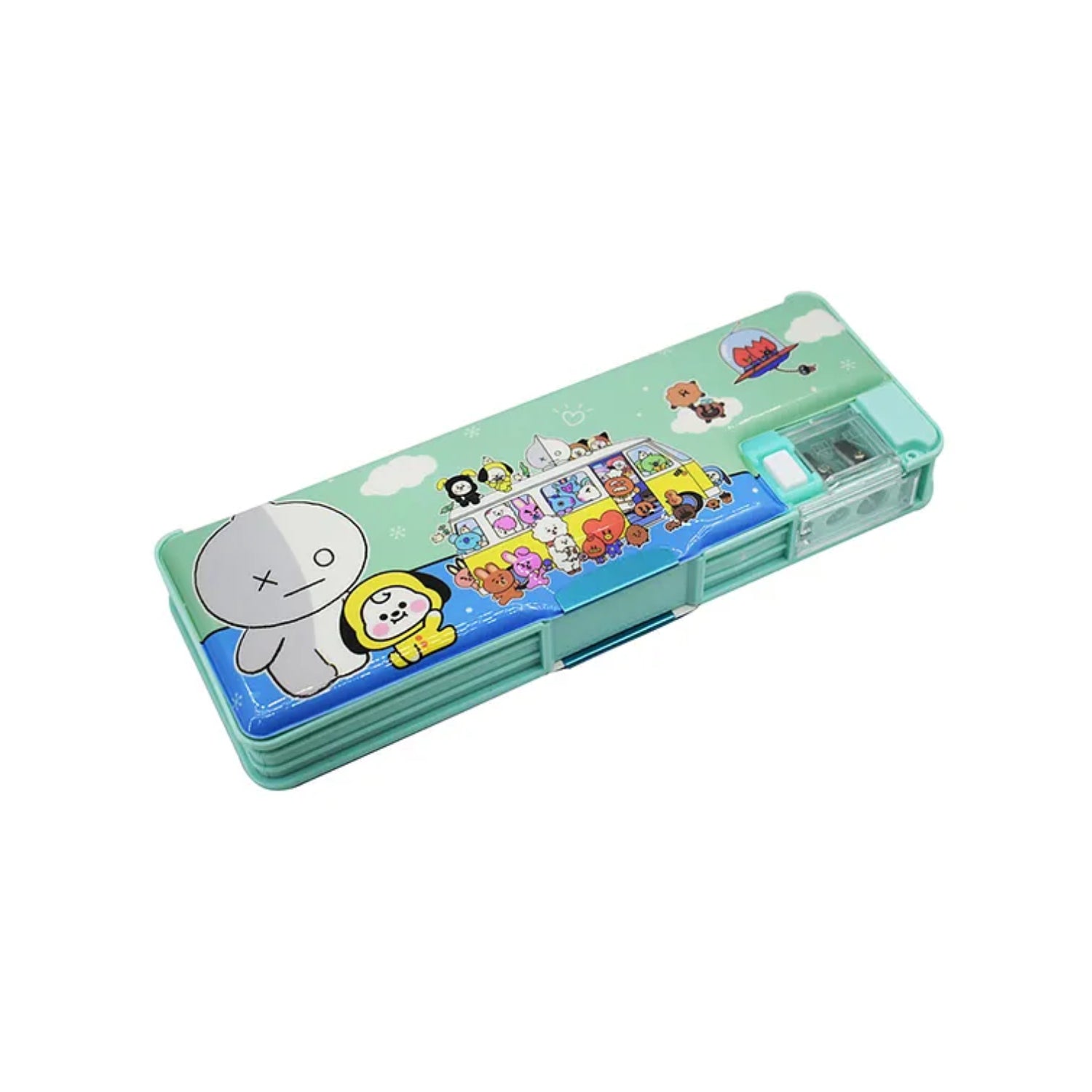 Pencil Box with LED Light and Dual Sharpener for School Kids - Play Time