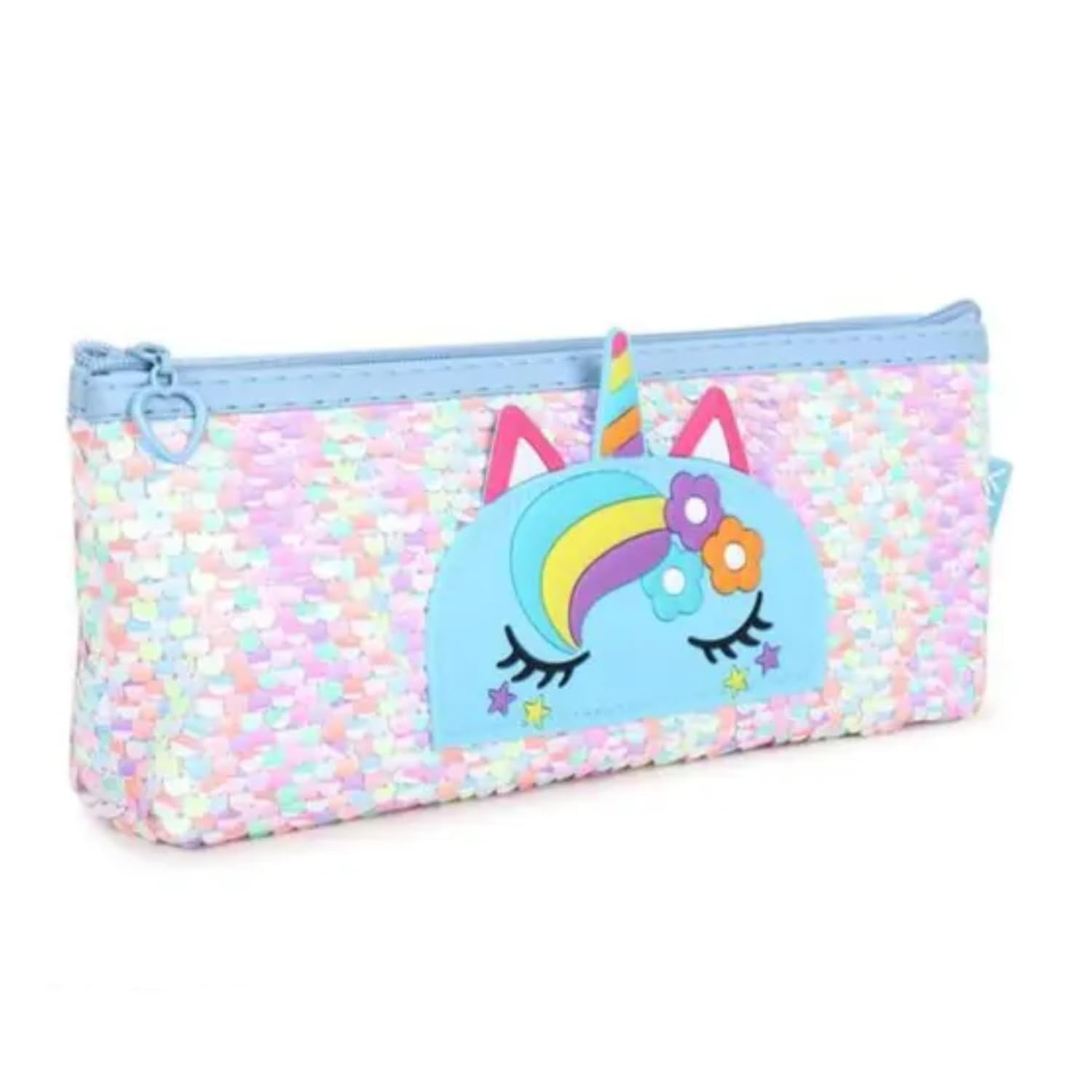 Cartoon Canvas Open Zipper Pencil Case Pen Pouch Holder For Kids Gift Girls & Boys